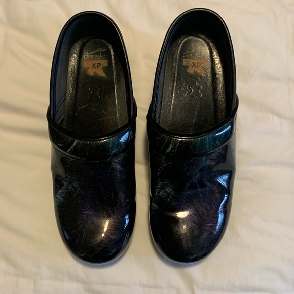 DANSKO PROFESSIONAL CLOGS SIZE:39 COLOR:BLACK, purple, GREEN GOOD CONDITION - Picture 1 of 12